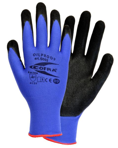 Cofra OILPROOF Protective nitrile gloves Size L